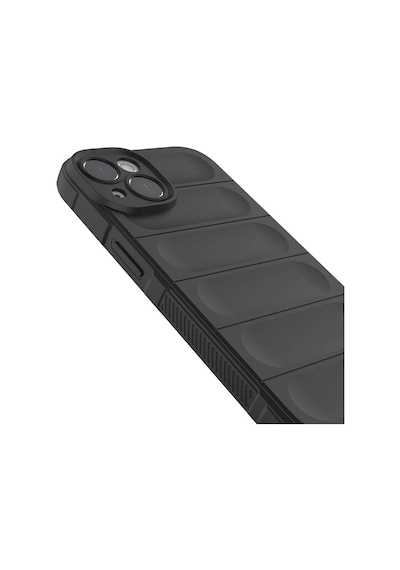 Zore İphone 14 Kılıf Esnek Tpu Oyuklu Arka Yüzey Tasarımlı Ogaa Etnik Silikon Kapak - Siyah