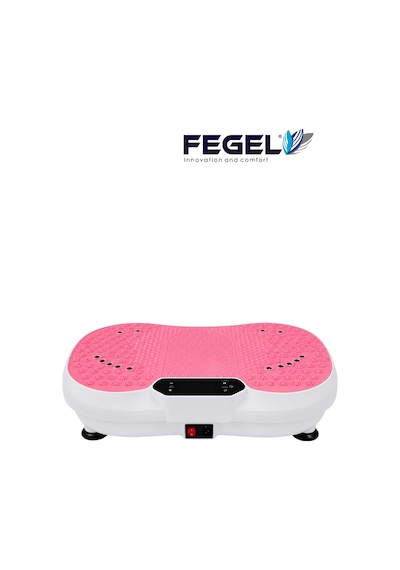 Fegel FG-6500 99 Kademeli Hoparlörlü Direnç Bantlı Uzaktan Kumandalı Titreşimli Fitness Platformu Pembe