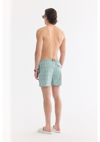 Avva Erkek Mint Yeşil Hızlı Kuruyan Baskılı Çantalı Relaxed Fit Deniz Şortu A61y3812 Mint Yeşili