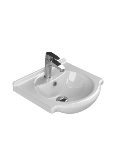 55 Cm Etajerli Turkuaz Seramik Lavabo 508 Yeşil