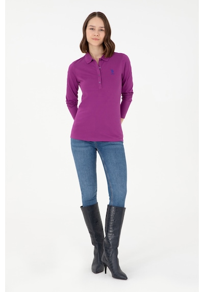 U.S. Polo Assn. Kadın Menekşe Basic Polo Yaka Sweatshirt 50289541-VR037