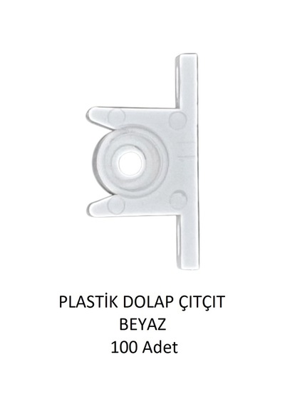 Plastik Pvc Sineklik Kapı Çıtçıtı Tutucu 100 Adet Beyaz
