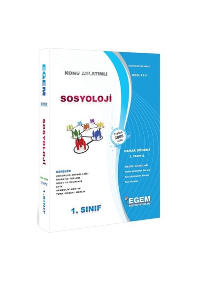 Egem Aöf Sosyoloji 1. Sınıf Bahar Konu Soru