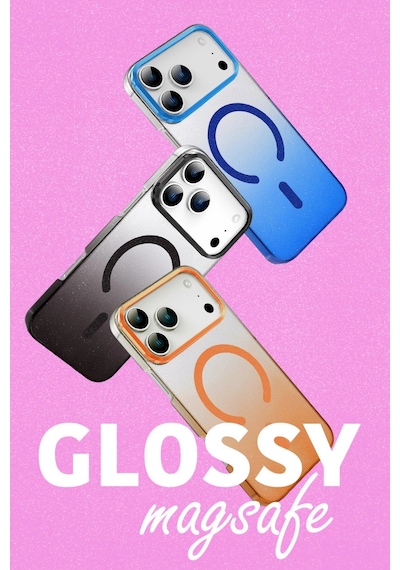 Apple, Uyumlu iPhone 17 Pro Max Glossy Magsafe Kapak Siyah