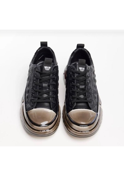 Marcomen 18219 Casual Erkek Deri Sneaker Ayakkabı Siyah