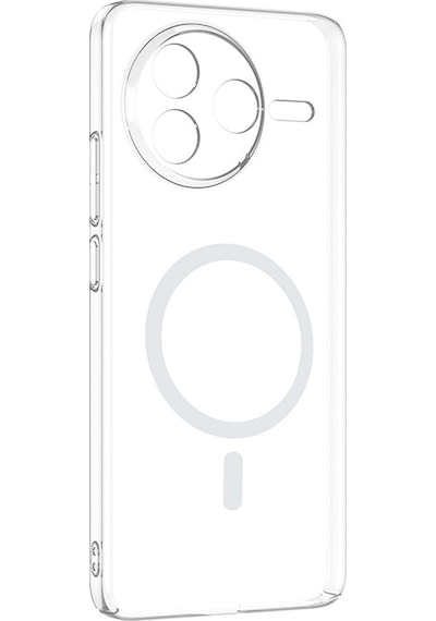 Vendas Xiaomi Poco F7 Pro Kamera Korumalı M-safe Şarj Özellikli Şeffaf Zore London Sert Pc Kapak Şeffaf