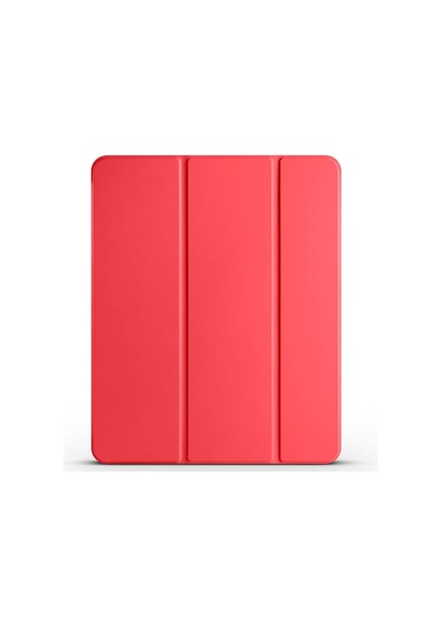 İpad Air 13 2025 M3 A3268-a3269-a3271 Uyumlu Kalem Bölmeli Smart Cover Standlı 1-1 Tablet Kılıfı - Kırmızı - T36490