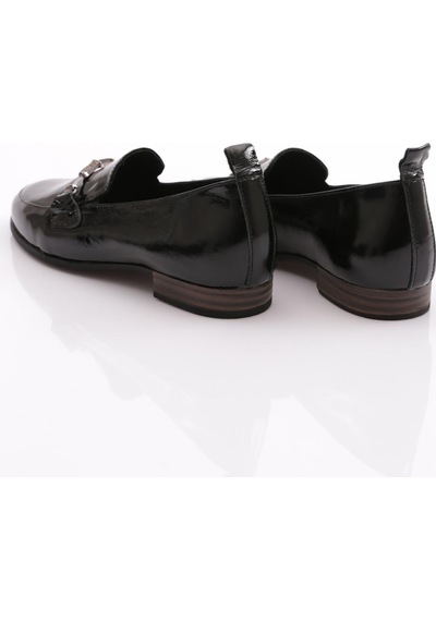 Mammamia D24ya-3470 Kadın Deri Loafer Ayakkabı Siyah
