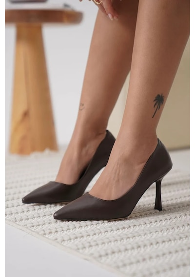 Trendella Kadın Acı Kahve Stiletto Tr08ms26c Siyah