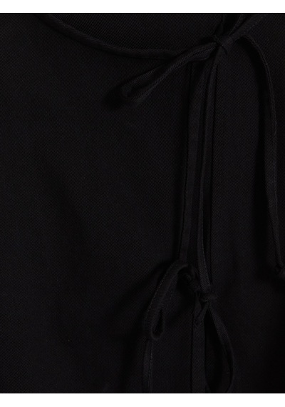 Lcw Modest Siyah Kruvaze Yaka Bağcıklı Kadın Kimono