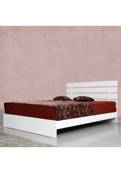 Pasifichome Huga Çift Kişilik Beyaz Karyola 160Cm /160X200 Başlıklı Karyola