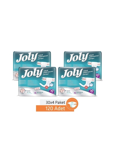Joly Esnek Belbantlı XL (Extra Büyük Boy) Hasta Bezi 120 Adet