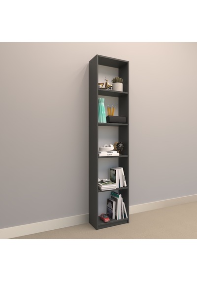 Rafkestir Asya Suntalam Kitaplık ( 40 X 180 Cm ) Antrasit ( Mat )