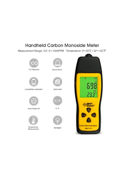Smart Sensor As8700A Karbonmonoksit Gazı Dedektörü