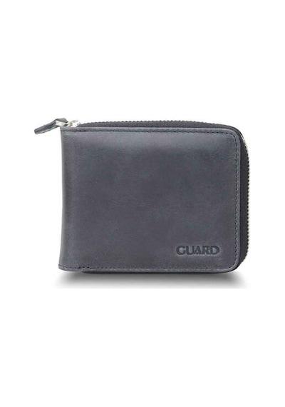 Guard Antik Siyah Hakiki Deri Tam Fermuarlı Yatay Mini Cüzdan // Grd260225wt1485 Diğer