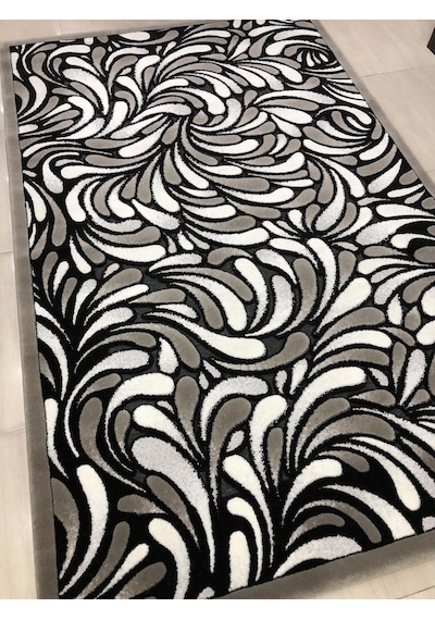 Kaşmir Halı Jade 146X233 Z 012-02 Gri Siyah Beyaz 4 M2 Halı !