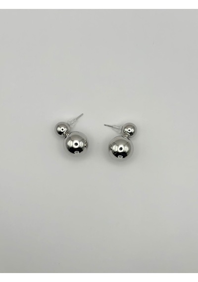 Arnes Jewelry Çelik İkili Top Küpe Ar340nes Gümüş