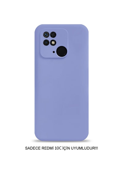 Redmi 10c / Poco C40 Uyumlu Kamera Korumalı Darbeye Dayanıklı Renk Atmayan Fab Silikon Kılıf Lila