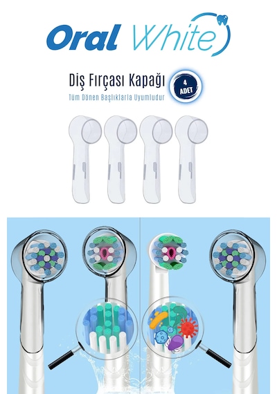 Oral White Diş Fırçası Kapağı 4 Adet