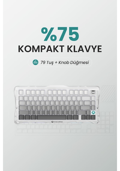 Gravastar Mercury K1 RGB Kablosuz Mekanik Oyuncu Q Klavye