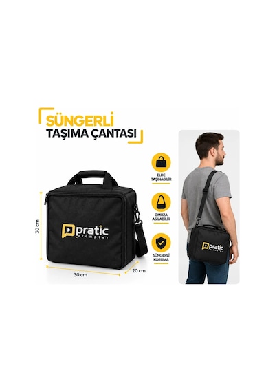 Pratic Teleprompter PRO Set – Bluetooth Kumanda ve Taşıma Çantası Yerli Üretim