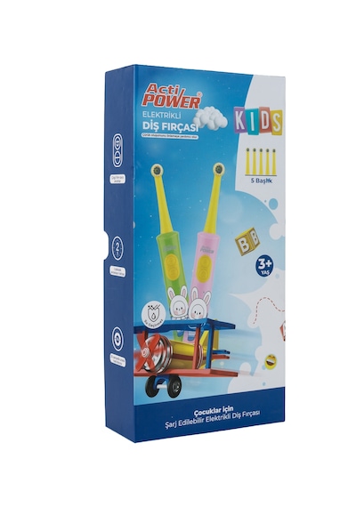 Acti Power Kids Elektrikli Şarjlı Sonic Çocuk Diş Fırçası + 5 Yedek Başlık