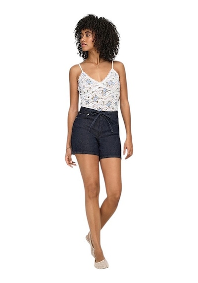 Only Onlgıanna Mw Belted Shorts Azg Dnm Noos Kadın Mavi Şort - 15340706