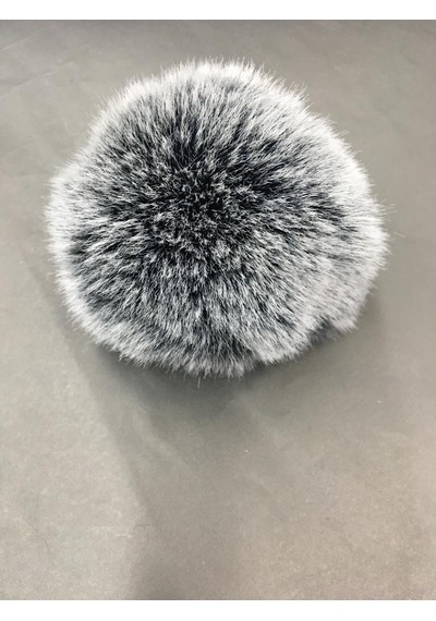 Ponpon / Yumoş Ponpon 7 Cm Siyah Kırçıllı