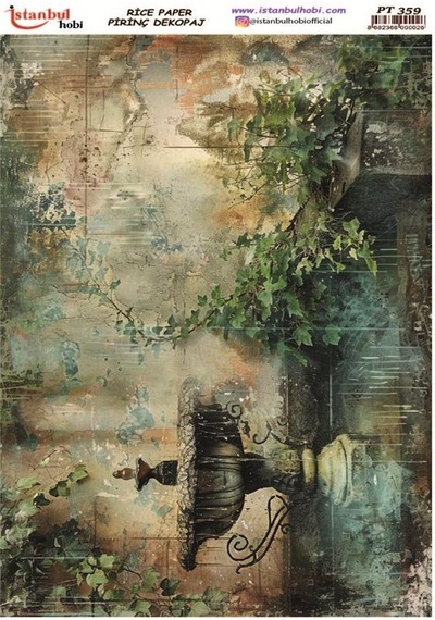 Pirinç Dekopaj Kağıdı 30x42cm Pt-359 Vintage