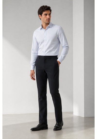 Bihan Store Erkek Jogger Kumaş Klasik Regular Kesim Pantolon Y26-4842-lacivert