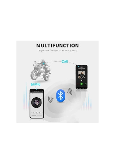Hubrendy Kargo Bt22 Kask Kulaklık Bluetooth Motosiklet Kulaklık 5.0 Bluetooth Interkom Motorsiklet K