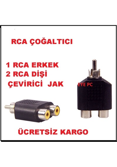 1 Rca Erkek 2 Rca Dişi Ses Audio Çoğaltıcı Jak Jack Aparat Fiş Uc (344699429)