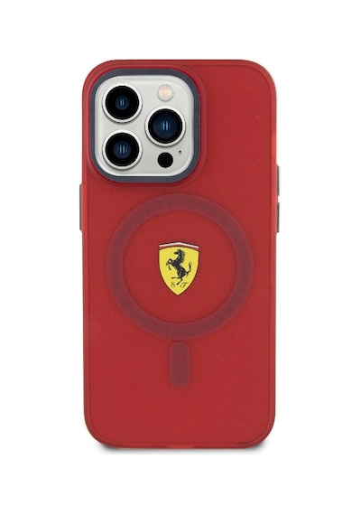 Apple Uyumlu iPhone 15 Pro Max Kılıf Ferrari Lisanslı M-safe Şarj Özellikli Kontrast Bumper Kapak