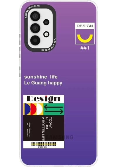 Newface Samsung Uyumlu Galaxy A53 5g Kılıf Estoril Desenli Kapak - Estoril - 4 Mor