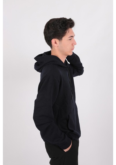 Five Pocket Fp24b2124 Erkek Kapşonlu Kanguru Cepli Sweatshirt Lacivert