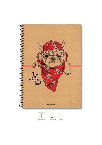 A4 Defter Düz 200 Syf Köpek Eco 103 Ivory