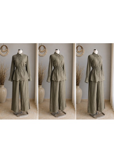 Viya Style Doğal Ton Yeşil Alt-üst Takım