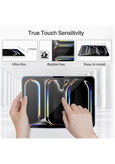 Apple Uyumlu iPad, Pro 11 İnç M4 2024 Temperli Cam Ekran Koruyucu