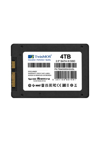 Twinmos Tm4000gh2ugl, 4tb, 2.5&quot Sata3, Ssd, 580-550mb/s, 3dnand, Grey
