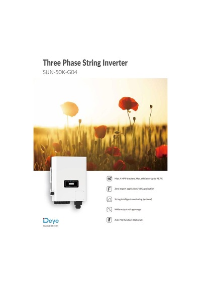 Deye 50kw Trifaze Solar İnverter