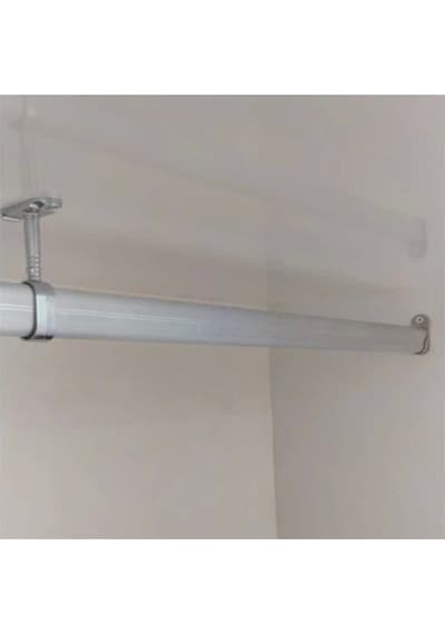 Oval 80cm Alüminyum Dolap Içi Elbise Askı Borusu Aparatları Vidaları Çok Renkli