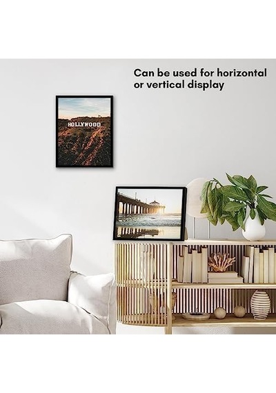 Siyah 10x13 Resim Çerçevesi - Kırılmaya Dayanıklı Camlı İnce Kenarlıklı Fotoğraf Çerçevesi - Duvar Ve Masa