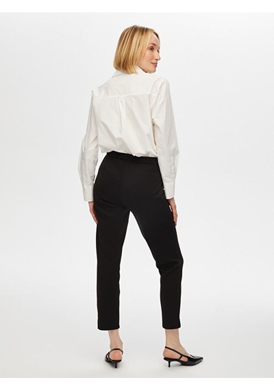 Faik Sönmez Slim Fit Örme Pantolon B00053-1 B00053-110 Siyah