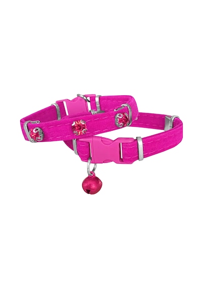 Markapet Kadife Kedi Boyun Tasması Taşlı 20-32 Cm Pembe