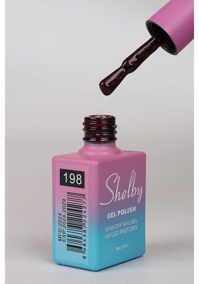 Shelby 10 Ml. A198 Işıltılı Kırmızı Kalıcı Oje