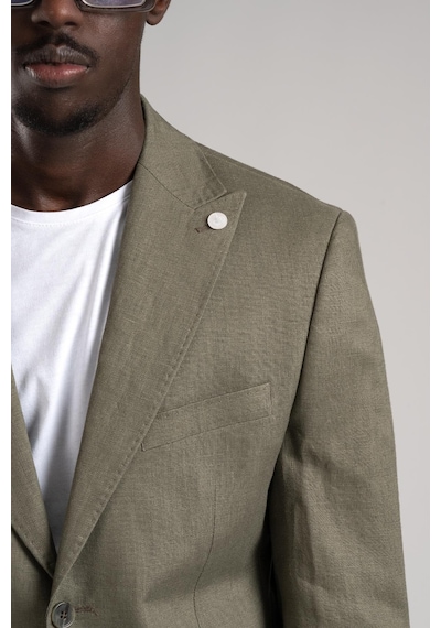 Sir Regular Fit Yarım Astarlı %100 Linen Keten Kumaş Takım Elbise 001
