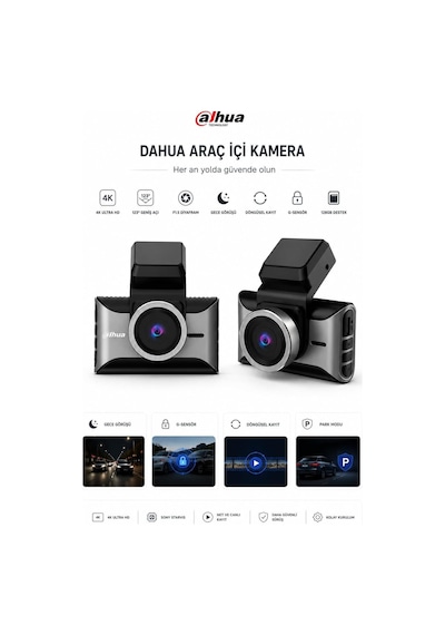 S10 Araç Kamerası, 4k Çözünürlük, Geniş Açı Lens, Kompakt Tasarım