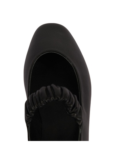Napa Shoes Kadın Kare Burun Lastkli Bantlı Rahat Taban Babet Ayakkabı Napa-aes19214 Siyah