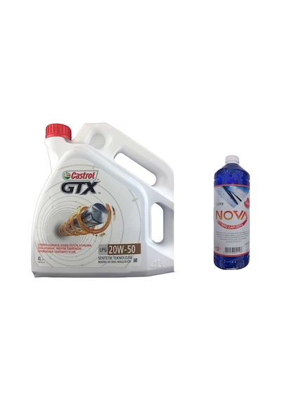 Castrol GTX 20W-50 Sentetik Motor Yağı 4 L + Cam Suyu 1 L