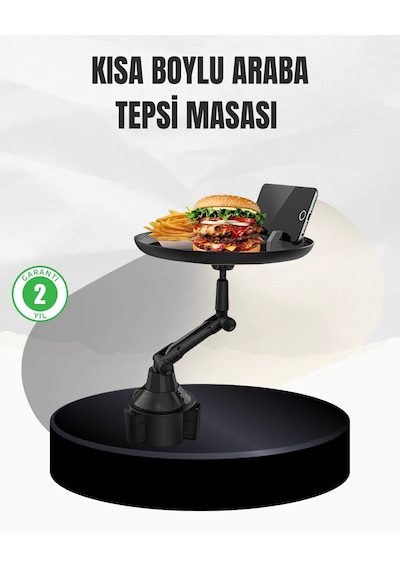 Mey İthalat Universal Araç İçi Bardaklık Tepsisi 9 İnç Yemek Alanı Ve Telefon Standlı Diğer